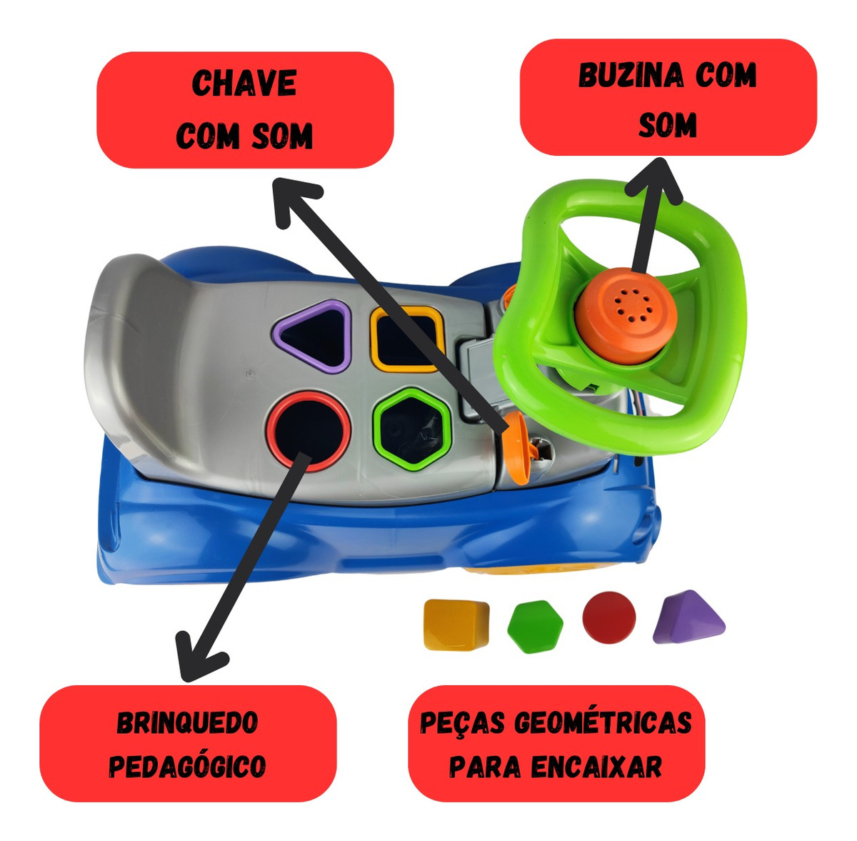 Triciclo Infantil Totokinha Andador Carrinho Didatico Motoca