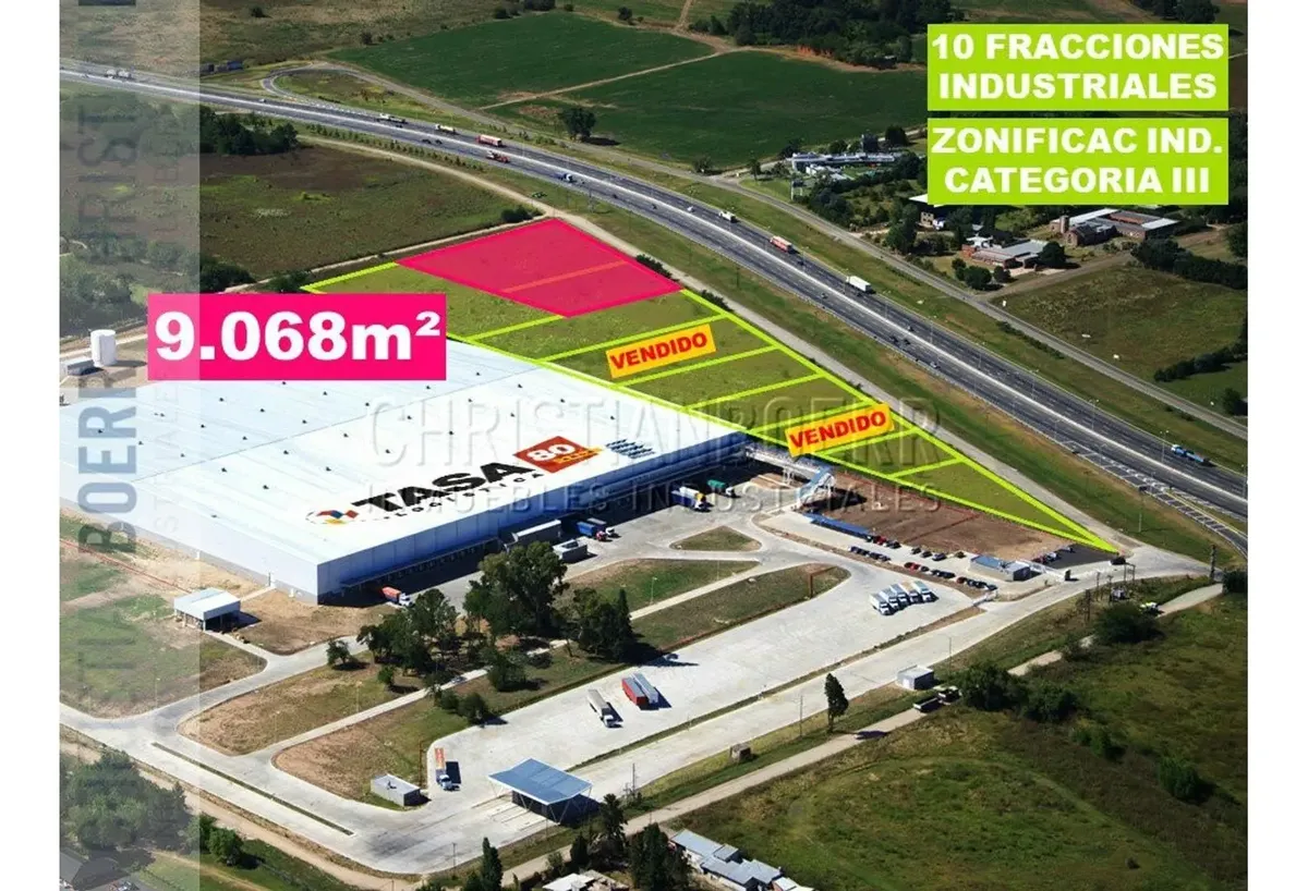 9,068 m², Panamericana Southbound, Pilar Km 63 – Industrial Plots Starting from 2.500 m²