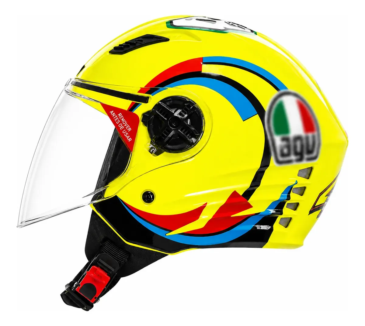 Capacete Moto Fw3 Aberto Mizano Valentino Personalizado Ag. — foto 3