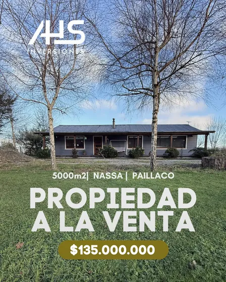 Casa De 3d Y 2b En Nassa, Paillaco, En Terreno De 5.000 M2