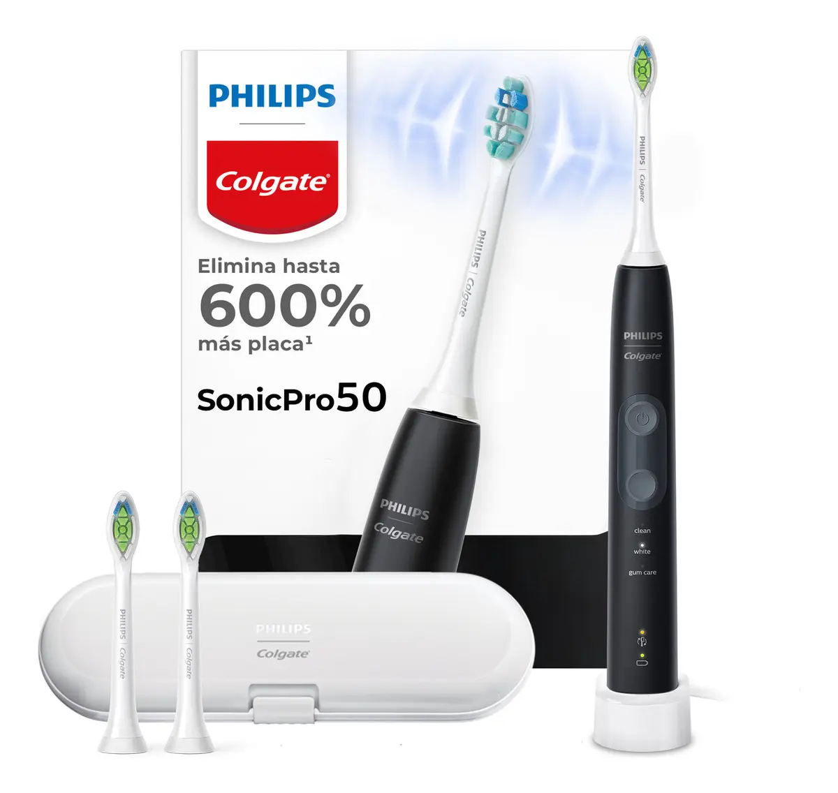 Cepillo Dental Eléctrico Philips Colgate SonicPro 50 Remueve hasta 600% Más Placa