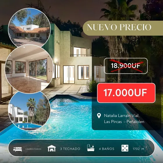 Gran Casa En Venta 1700m2 Y 450 Construidos En Las Pircas