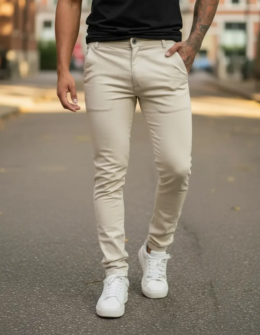 Calça Masculina Alfaiataria Social Com Lycra Premium Voker