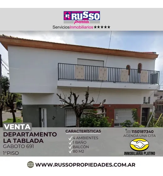 Venta Departamento 4 Ambientes La Tablada