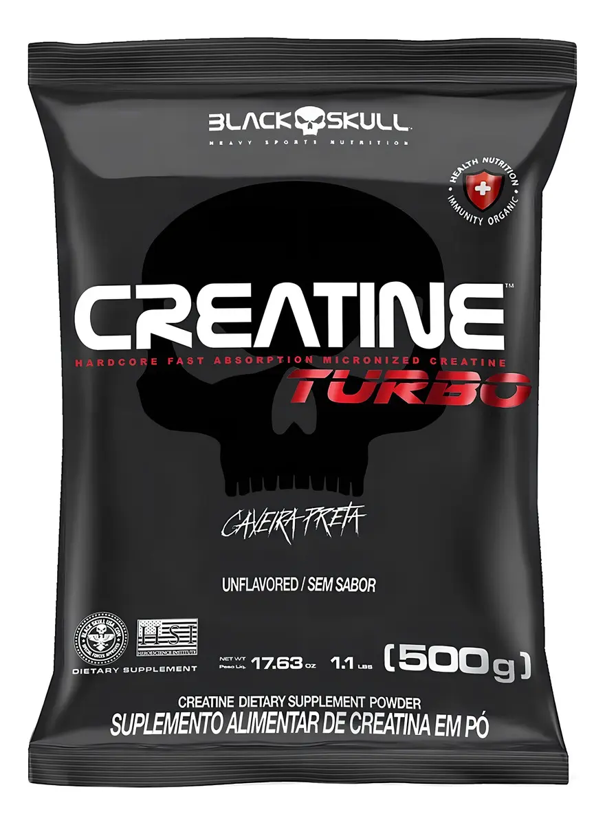 Suplemento en barra de cereais Black Skull Caveira Preta Creatina de Bone Crusher x 500g
