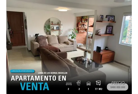 Apartamento En Venta Loma De Los Bernal Medellin