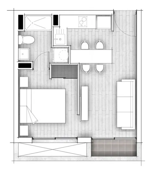 Vendo Dpto. 1d1b | Metro Parque Almagro  (97671)