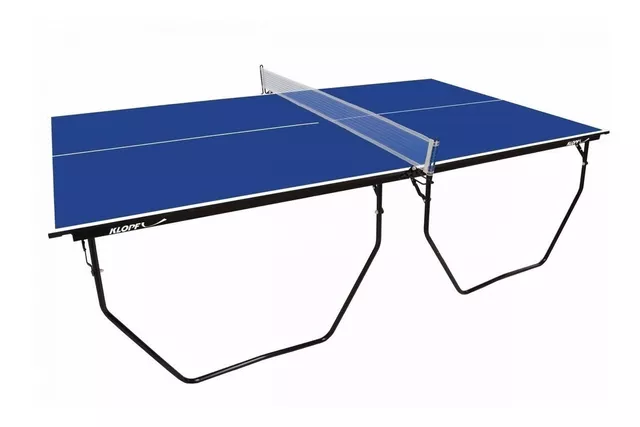 Mesa de Ping-Pong Dobrável Klopf, Com Rodas, MDF 18mm, Azul - 1084