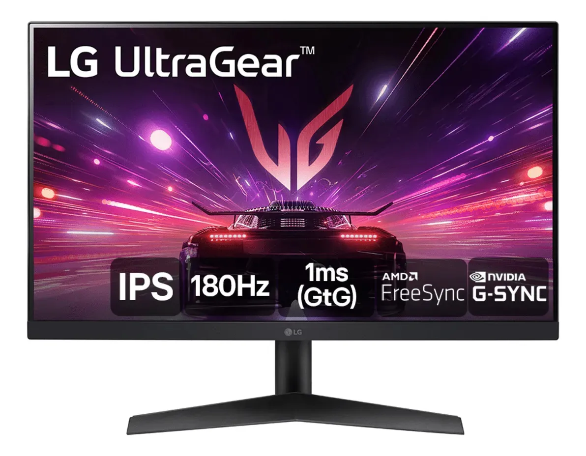 Monitor Gamer LG UltraGear 24” 24GS60F-B IPS Full HD 180Hz 1ms (GtG) NVIDIA® G-SYNC® AMD FreeSync™ HDR10 sRGB 99% HDMI DisplayPort