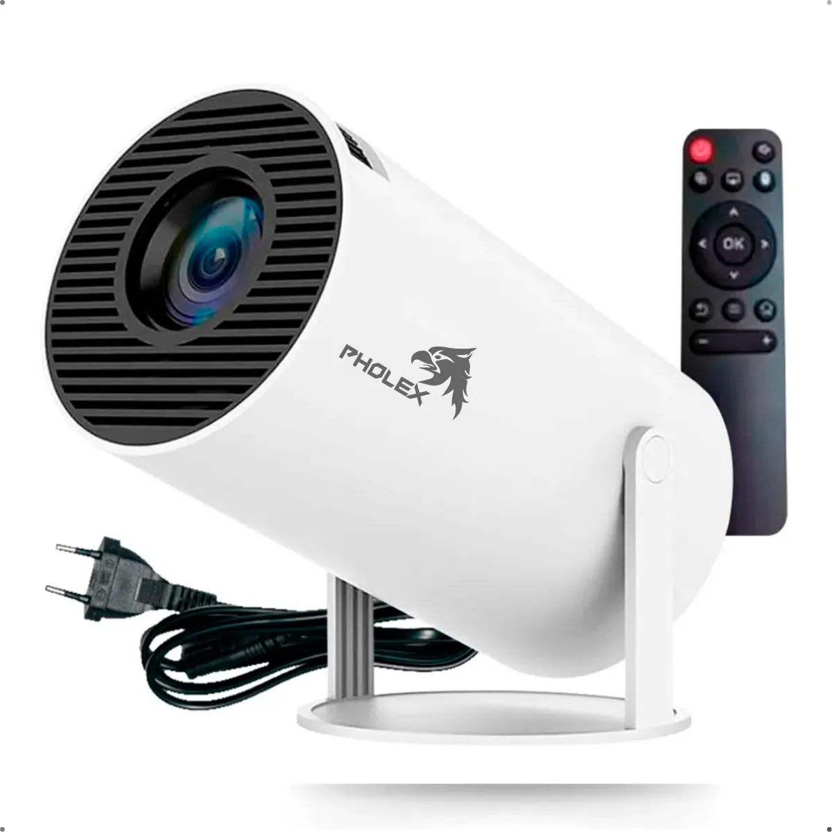 Mini Projetor Portátil Pholex 4k Android Full Hd Smart Wifi Cinema Home Hy300