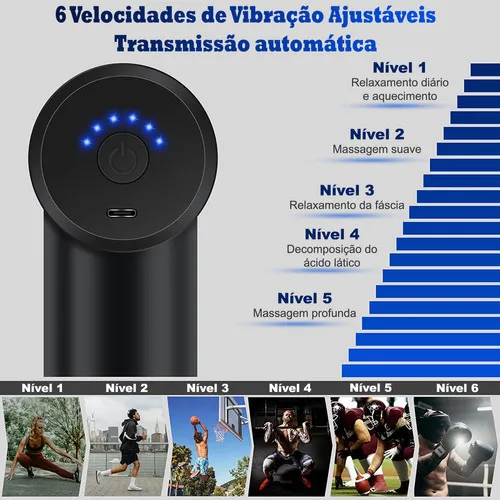 Ponteiras do Massageador Pistola Muscular