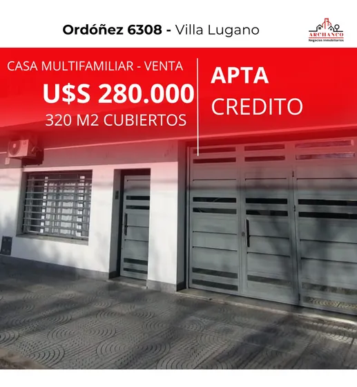 Casa En Venta En Villa Lugano Apto Para Varias Familias