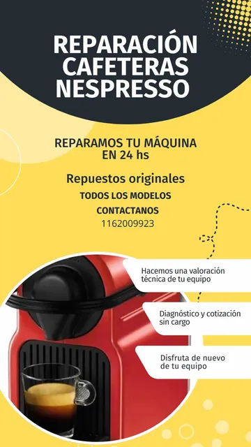Reparación Cafeteras Nespresso