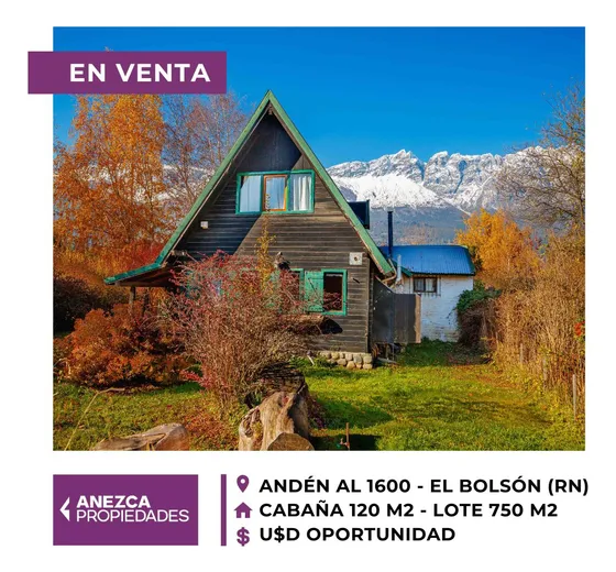 Cabaña 3 Dormitorios - Lote 750 M2 - El Bolsón 