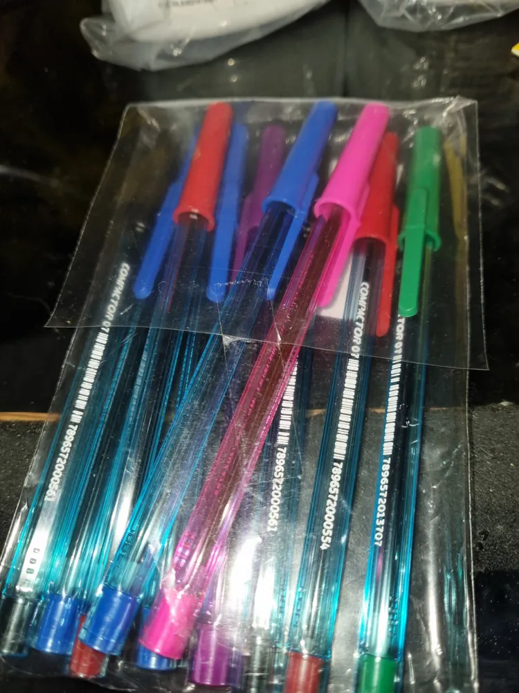 Caneta Esferográfica Compactor Fina 0.7mm Cores Sortidas Kit 10 Unidades - Imagem 4