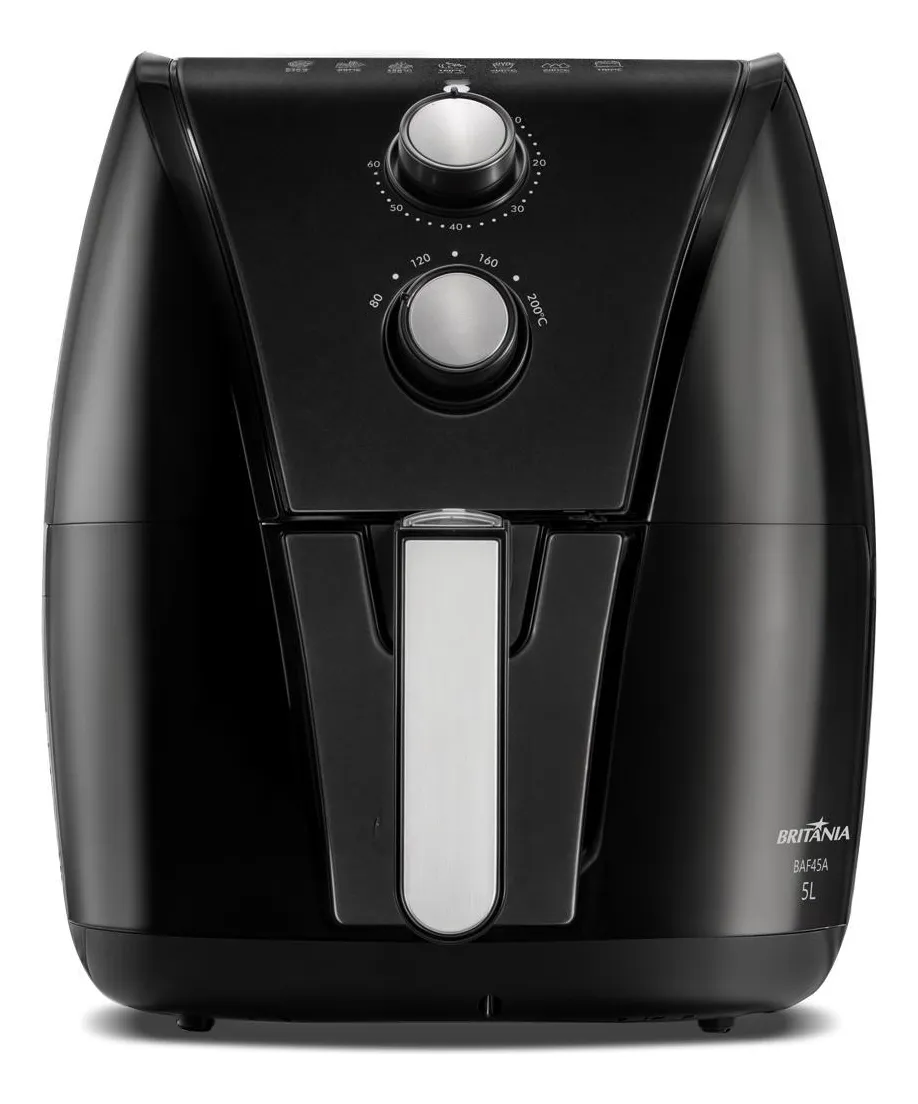 Air Fryer Britânia 5l Antiaderente Gold 1500w Baf45a Cor Preto