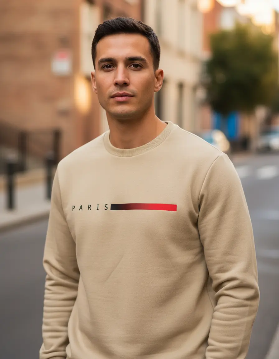 Moletom Paris - modelo vestindo