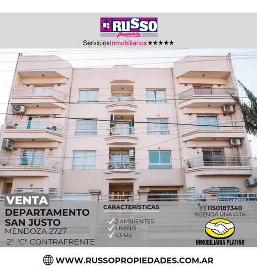 Venta Departamento 2 Ambientes San Justo