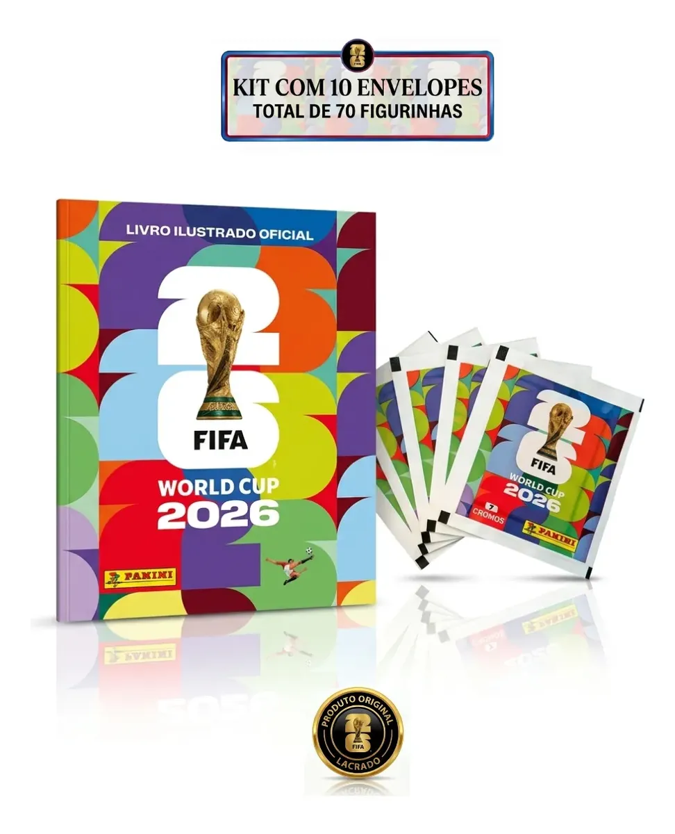 Álbum Oficial Copa 2026 + 70 Figurinhas Capa Mole