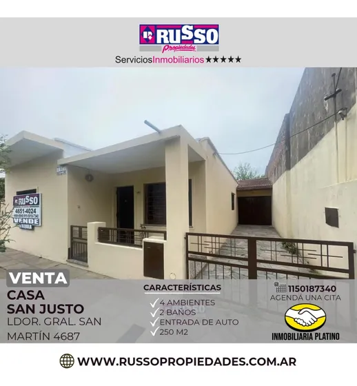Venta Casa 4 Ambientes San Justo