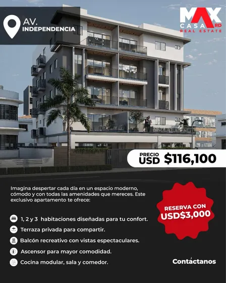 Torre Residencial Ub. En La Avenida Independencia