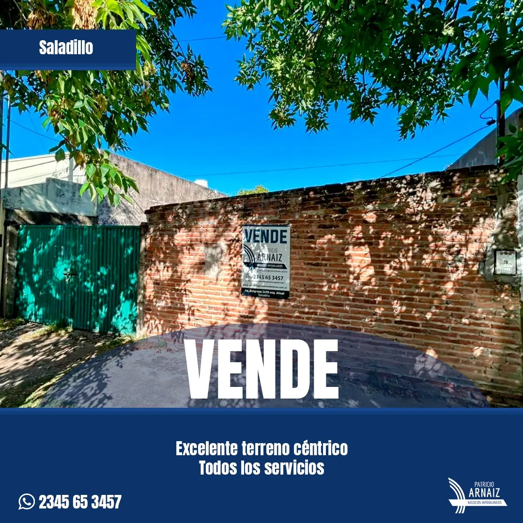 Central Plot for Sale in Saladillo