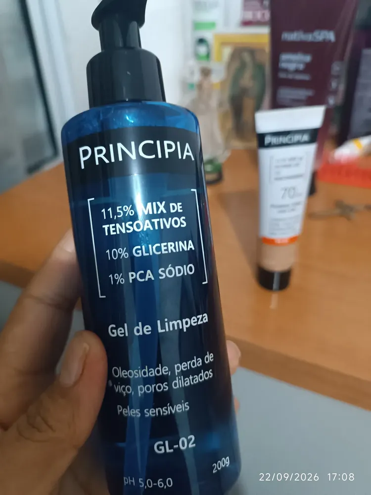 Gel Limpeza Facial Principia Gl02 200ml Pele Sensível Suave Normal A Sensível Dia/noite