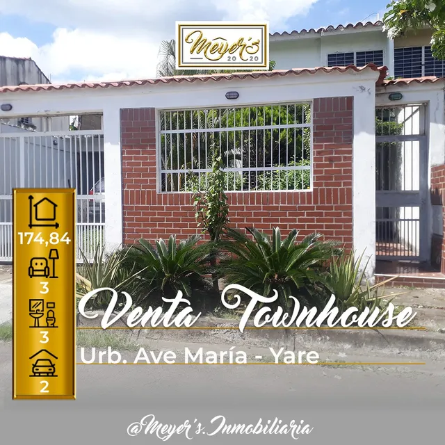 Venta Townhouse  En Urbanización Ave María  Yare Del Tuy 