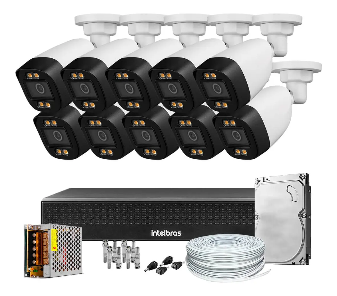 Kit CFTV Intelbras 10 Câmeras