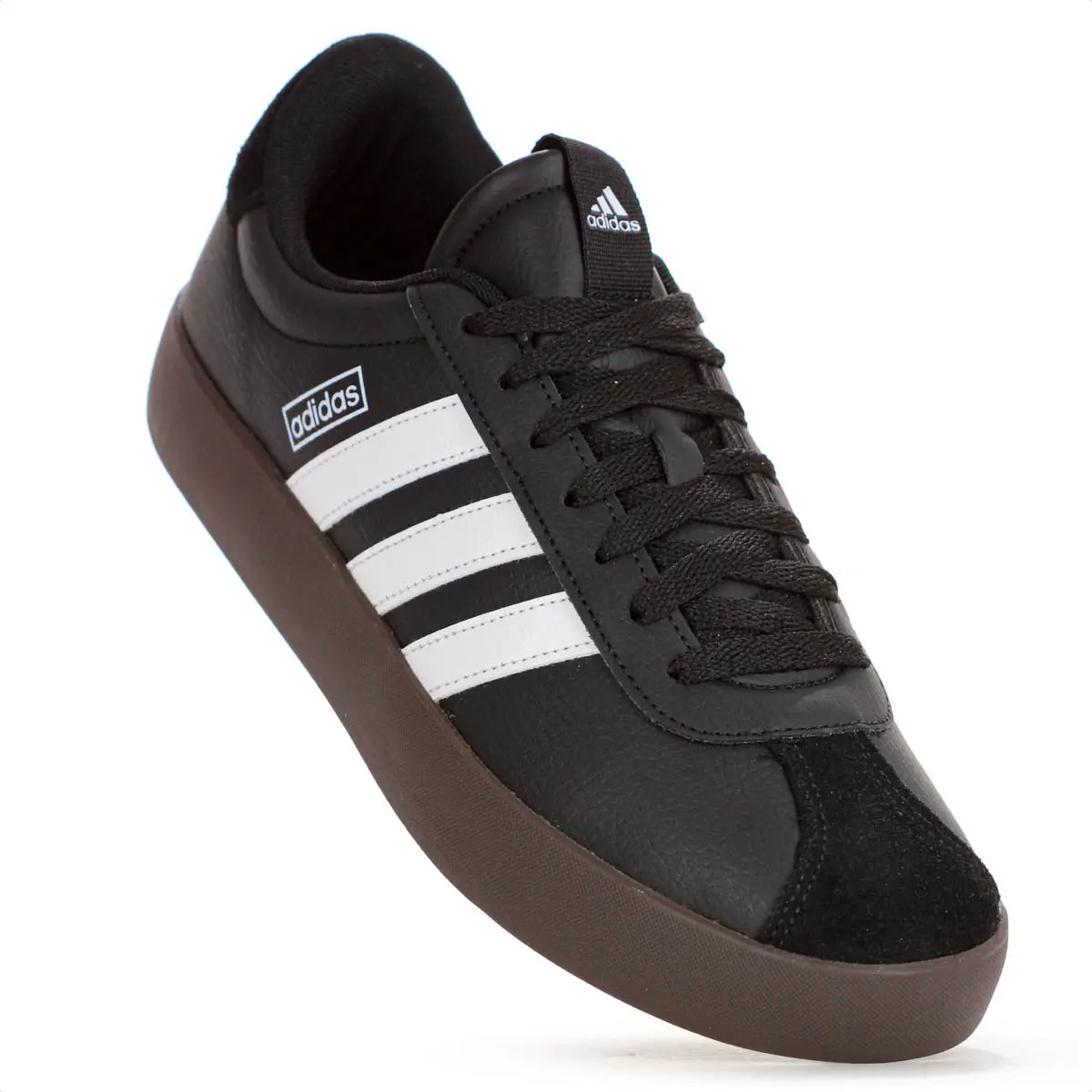 Tênis adidas Vl Court 3.0 Preto Couro Camurça Masculino