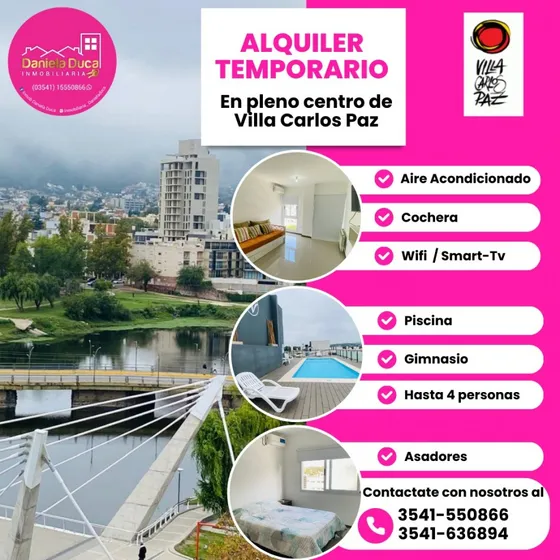Departamento En Alquler Temporario  Villa Carlos Paz Centro