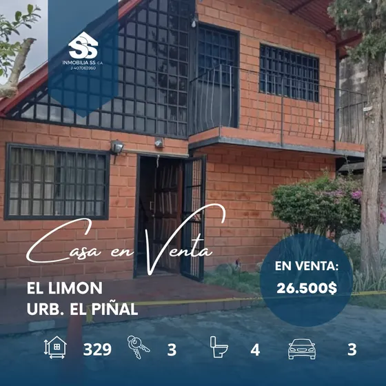Se Vende Hermosa Casa En Sector Piñal, El Limón Maracay