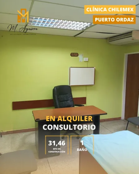 En Alquiler Consultorio Médico Ubicado En Clínica Chilemex, Puerto Ordaz (mp)