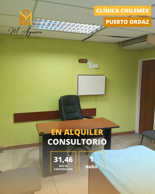 En Alquiler Consultorio Médico Ubicado En Clínica Chilemex, Puerto Ordaz (mp)