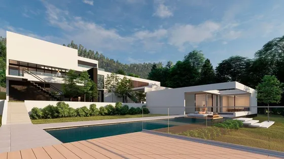 Valle Escondido, Moderna Casa En Construcción.