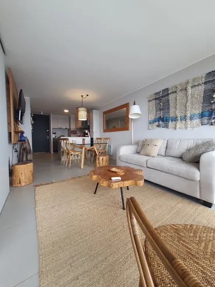 Arriendo Dpto. Amoblado 2dorm.,2 Estac.,vista Al Mar, Concón