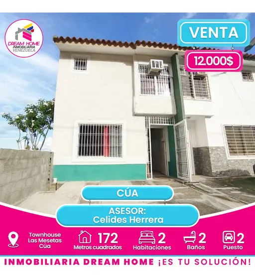 Townhouse Con Terreno En Venta   Urb. Las Mesetas, Cúa