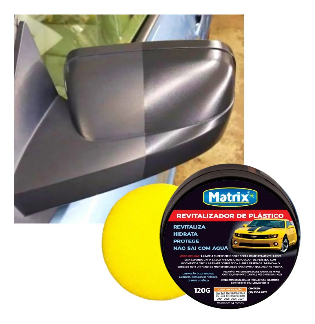 Revitalizador De Plástico Automotivo Matrix Cera Moto E Carro Para Choque Original