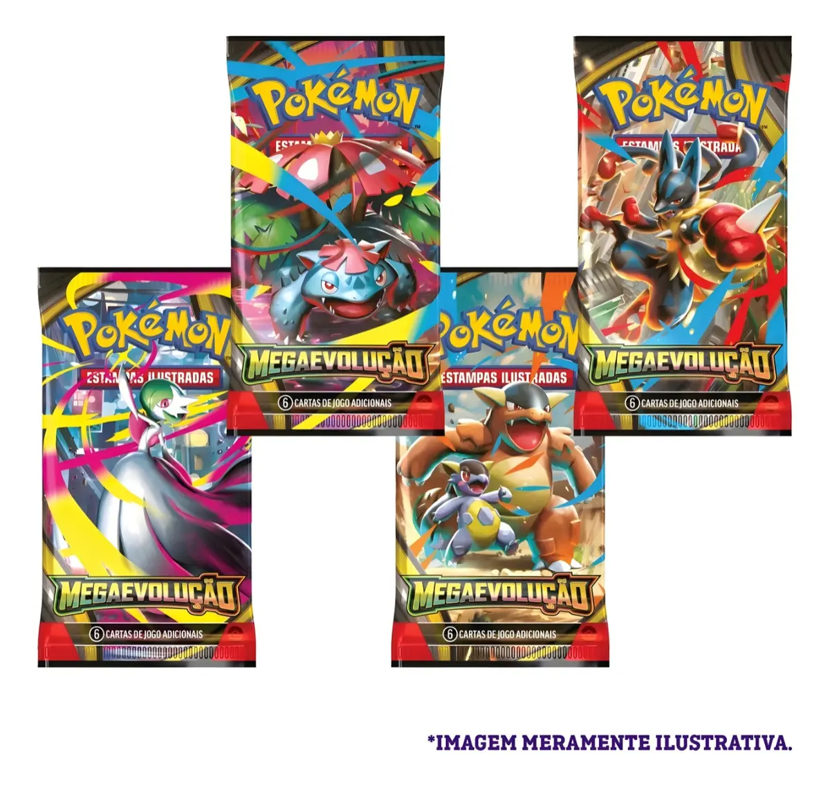 Pacote de colecionador Pokémon em português com 4 unidades