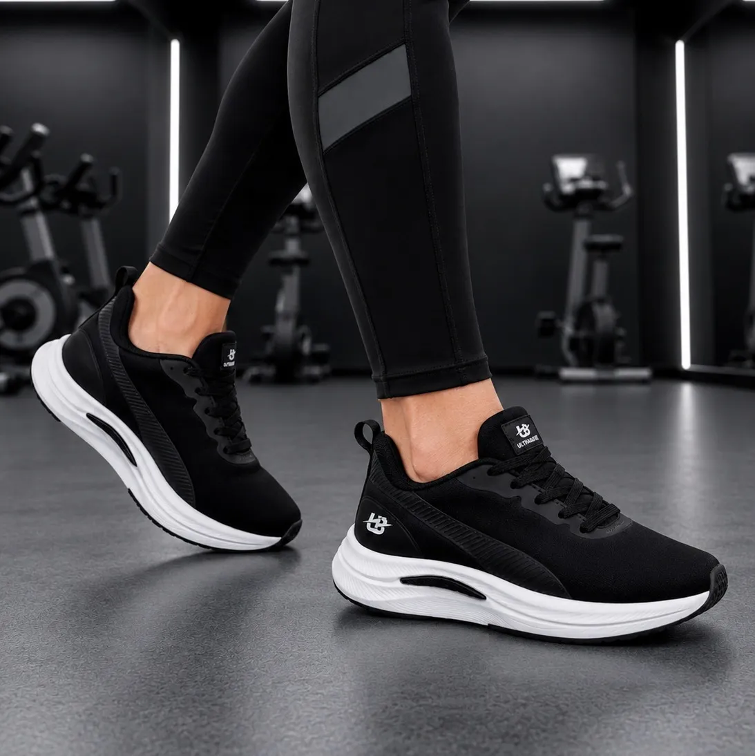 Tênis Feminino para Treino, Caminhada e Corrida Preto