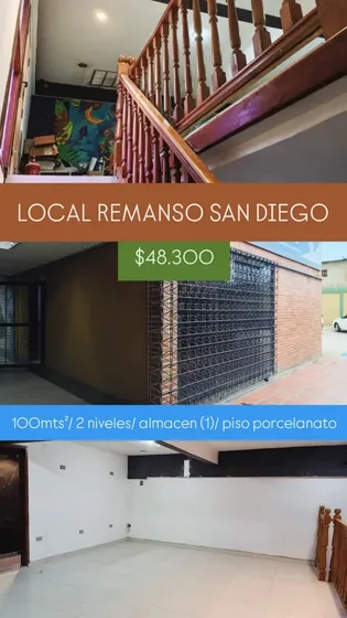 Tre009 Solo Clientes Vende Local De 2 Niveles En El C.c El Remanso De San Diego.