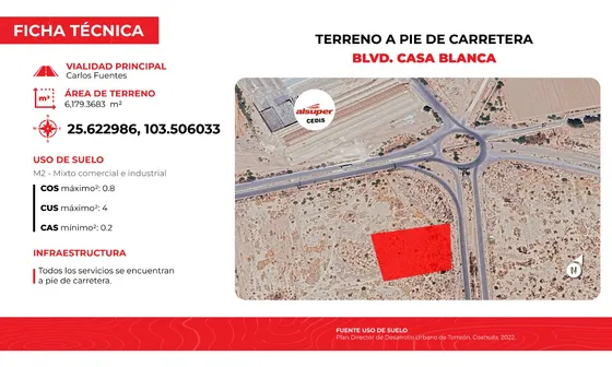 Terreno Usos Mixtos En Gomez Palacio En Venta