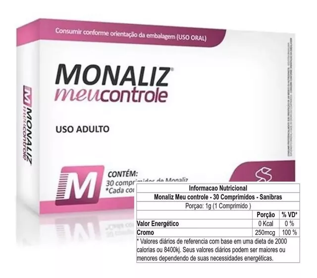 Monaliz 1000mg - 30 Cápsulas - Sanibras Sabor Sem Sabor