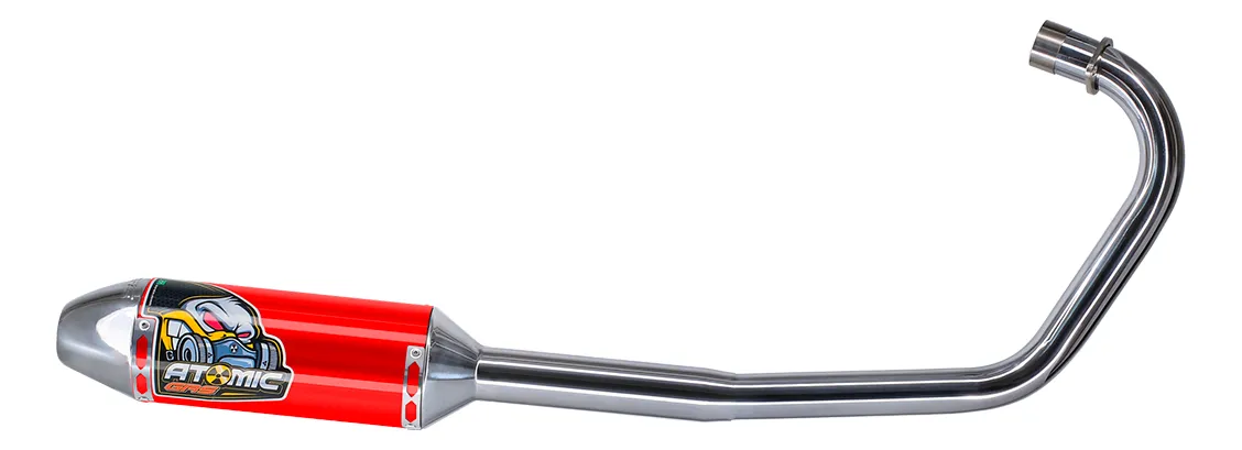 Escapamento Original Grs Racing Atomic - Cg 160 2016-2026 Vermelho - Cg 160
