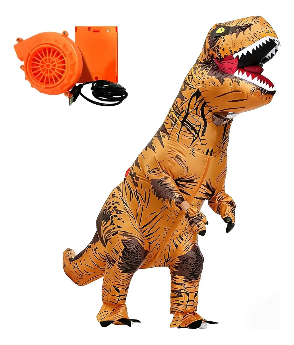 Fantasia Inflável Cosplay De T-rex Para Adulto Halloween