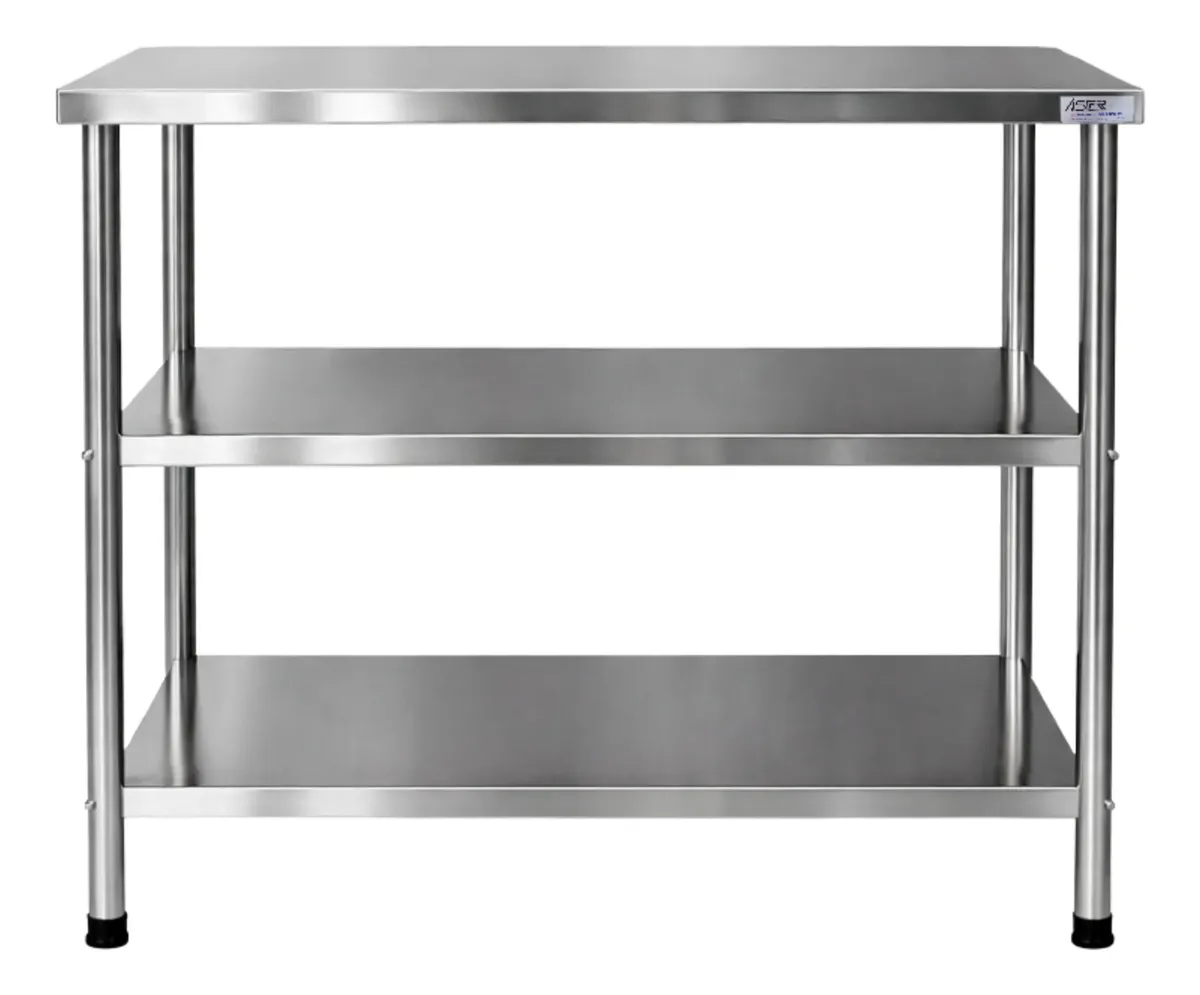 Mesa Inox 0,90x0,50 2p Bancada Manipulação Cozinha Indutrial