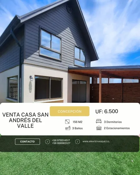 Venta Casa En Condominio En San Andrés Del Valle