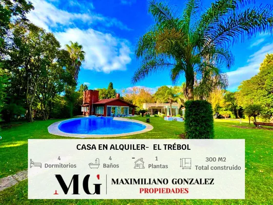 Casa En Alquiler, 5 Ambientes - Barrio El Trébol, Ezeiza