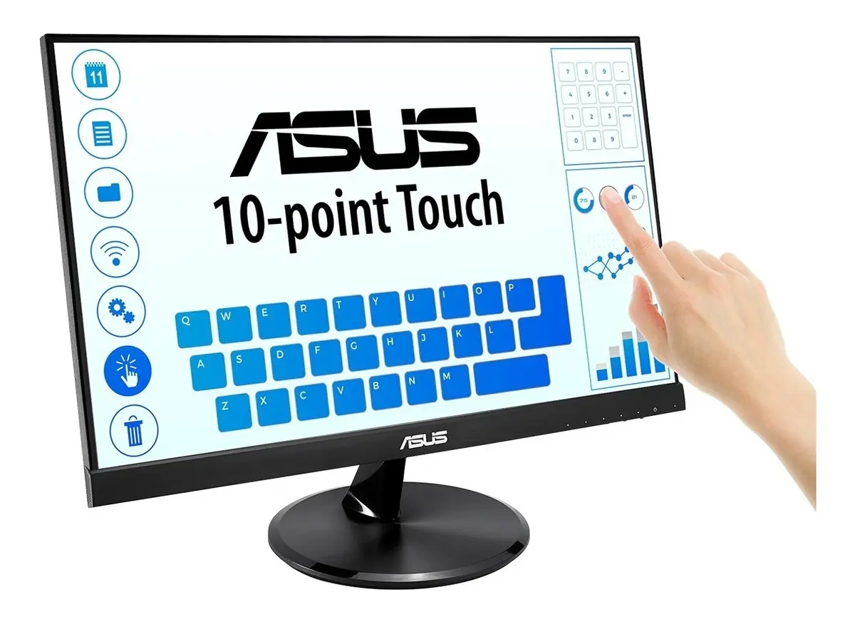 Monitor Táctil ASUS VT229H de 21.5" IPS Full HD, con 10 Puntos y Parlantes