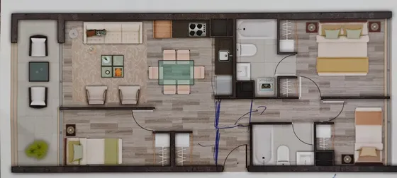 Arriendo Departamento 3 Dorm. 2 Baños 2 Estacionamientos.